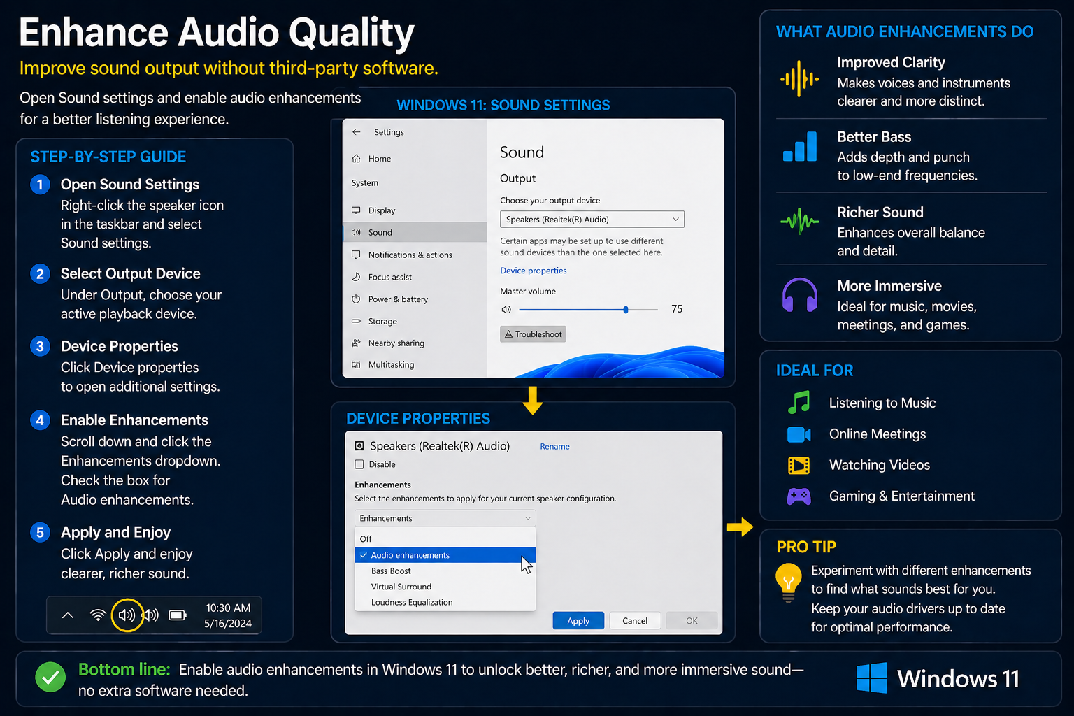 Enhance Audio Quality Windows 11